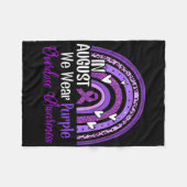 Leopard Rainbow In augustus Draag we Paarse overdo Fleece Deken (Voorkant (Horizontaal))