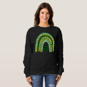 Leopard Rainbow Irish Shamrocks St Patrick S Day L Trui (Voorkant volledig)