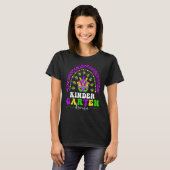 Leopard Rainbow Kindergarten Crew Teacher Mardi G T-shirt (Voorkant volledig)