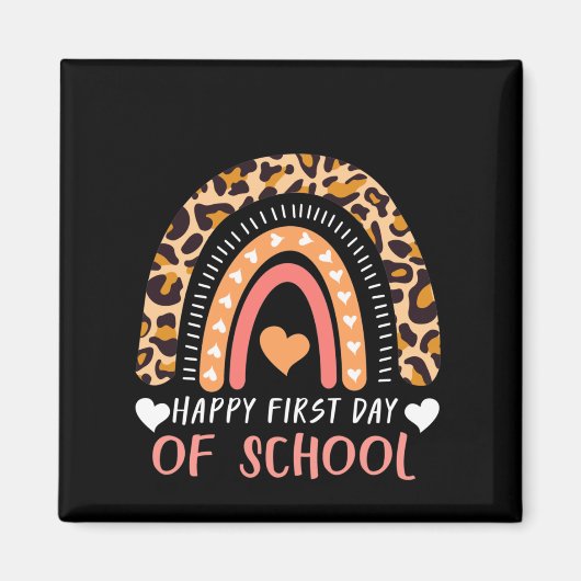 Leopard Rainbow Kindergarten Magneet (Voorkant)
