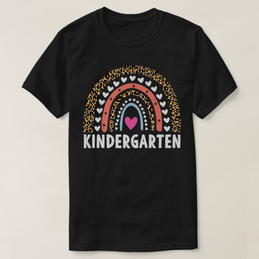 Leopard Rainbow Kindergarten T-shirt (Design voorkant)