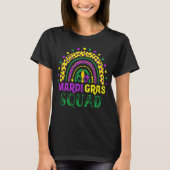 Leopard Rainbow Mardi Gras Squad Party Costuum T-shirt (Voorkant)