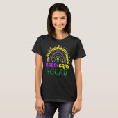 Leopard Rainbow Mardi Gras Squad Party Costuum T-shirt (Voorkant volledig)