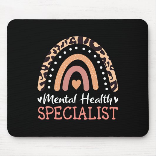 Leopard Rainbow Mental Health Specialist Muismat (Voorkant)