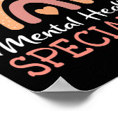 Leopard Rainbow Mental Health Specialist Poster (Hoek)