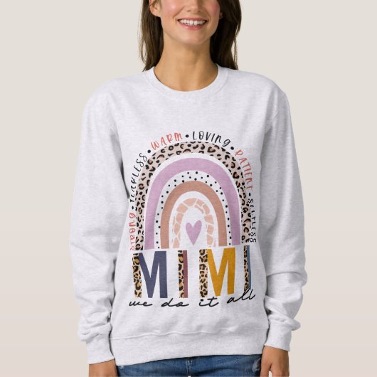 Leopard Rainbow Mimi Life, zonder grenzen Mimi Trui (Voorkant)