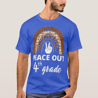 Leopard Rainbow Peace Out 4e klas T-shirt