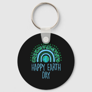 Leopard Rainbow Planet Happy Earth Day Cute Teache Sleutelhanger