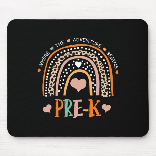 Leopard Rainbow Pre K waar het avontuur begint Muismat (Voorkant)