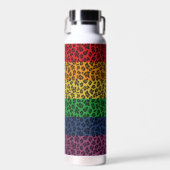 Leopard Rainbow Pride Waterfles (Voorkant)