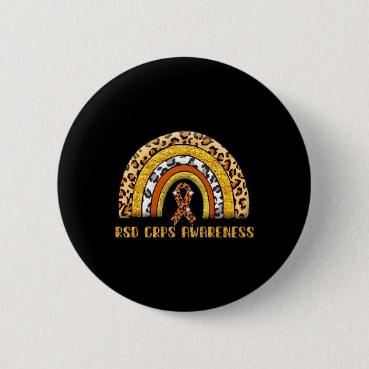 Leopard Rainbow RSD Corps Warrior Ronde Button 5,7 Cm (Voorkant)