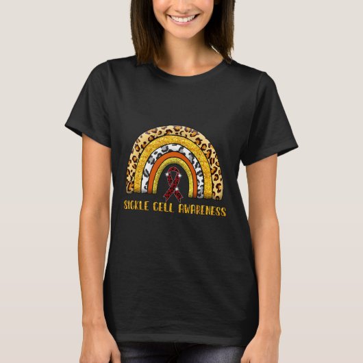 Leopard Rainbow Sikkelcel krijger T-shirt (Voorkant)