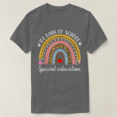 Leopard Rainbow Special Education Funny 100 Days O T-shirt (Design voorkant)