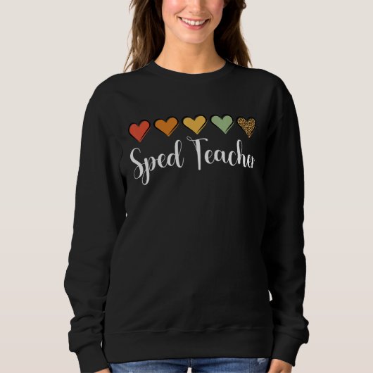 Leopard Rainbow SPED Teacher Special Education Tea Trui (Voorkant)