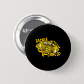 Leopard Rainbow Support Squad Childhood Cancer Awa Ronde Button 5,7 Cm (Voorkant /achterkant)