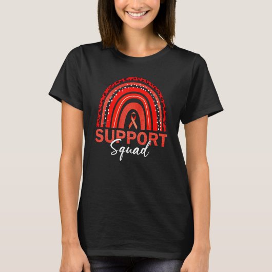 Leopard Rainbow Support Squad Sickle Cell Awarenes T-shirt (Voorkant)