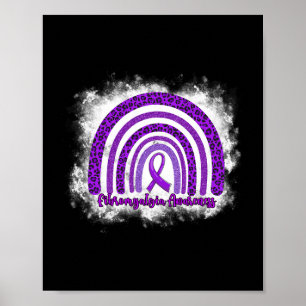 Leopard Rainbow Warrior Fibromyalgie Bewustzijn Poster