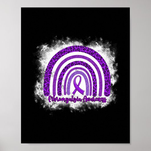 Leopard Rainbow Warrior Fibromyalgie Bewustzijn Poster (Voorkant)