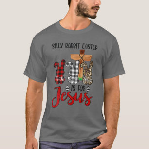 Leopard Red Plaid Bunny, Silly Rabbit Easter Is Fo T-shirt