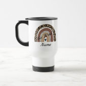 Leopard-regenboog - wees aardig - verander tekst - reisbeker (Links)