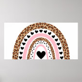 Leopard Regenboogdruk afdrukken Poster (Voorkant)