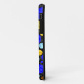 Leopard Retro Polka Dots | Geel blauw Aqua Case-Mate iPhone Case (Achterkant/links)