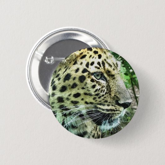 LEOPARD RONDE BUTTON 5,7 CM (Voorkant /achterkant)