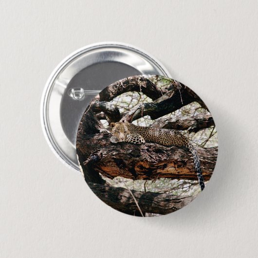 Leopard Ronde Button 5,7 Cm (Voorkant /achterkant)