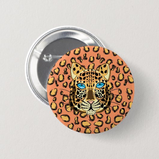 Leopard Ronde Button 5,7 Cm (Voorkant /achterkant)
