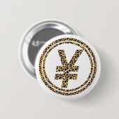 Leopard ¥ ronde button 5,7 cm (Voorkant /achterkant)