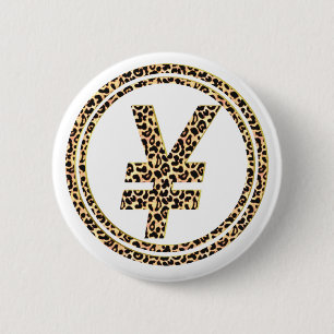 Leopard ¥ ronde button 5,7 cm