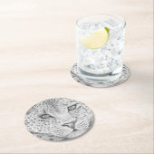 Leopard Ronde Kartonnen Onderzetter (Insitu)