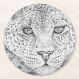 Leopard Ronde Kartonnen Onderzetter