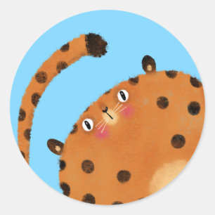 Leopard Ronde Sticker