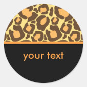 Leopard Ronde Sticker (Voorkant)