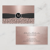 Leopard Roos Gold Makeup Artist Hair Salon Visitekaartje (Voorkant / Achterkant)