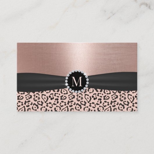 Leopard Roos Gold Makeup Artist Hair Salon Visitekaartje (Voorkant)