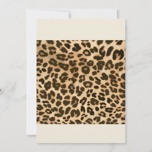 Leopard roze boog meisje Baby geboorte aankondigin Aankondiging (Achterkant)