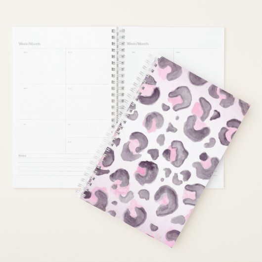 Leopard roze en bruin planner (Display)