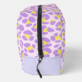 Leopard roze Paarse geel gepersonaliseerd Toilettasje (Rechts)