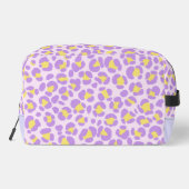 Leopard roze Paarse geel gepersonaliseerd Toilettasje (Achterkant)