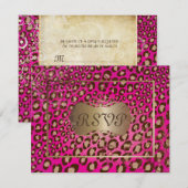 -leopard-RSVP's vereisen 5x7 uitnodigingen (Voorkant / Achterkant)