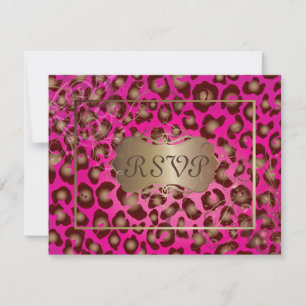 -leopard-RSVP's vereisen 5x7 uitnodigingen