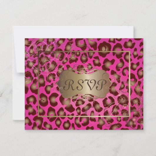 -leopard-RSVP's vereisen 5x7 uitnodigingen (Voorkant)
