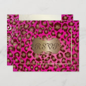 -leopard-RSVP's vereisen 5x7 uitnodigingen (Voorkant / Achterkant)