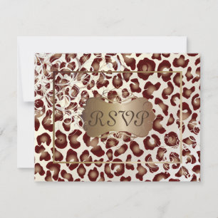 -leopard-RSVP's vereisen 5x7 uitnodigingen