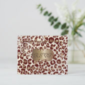 -leopard-RSVP's vereisen 5x7 uitnodigingen (Staand voorkant)
