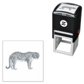  LEOPARD RUBBER STAMP  ZELFINKTENDE STEMPEL (In situ)