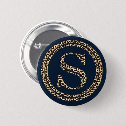 Leopard S Ronde Button 5,7 Cm (Voorkant /achterkant)