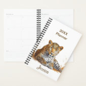 Leopard Safari Dierenportret Gepersonaliseerde naa Planner (Display)